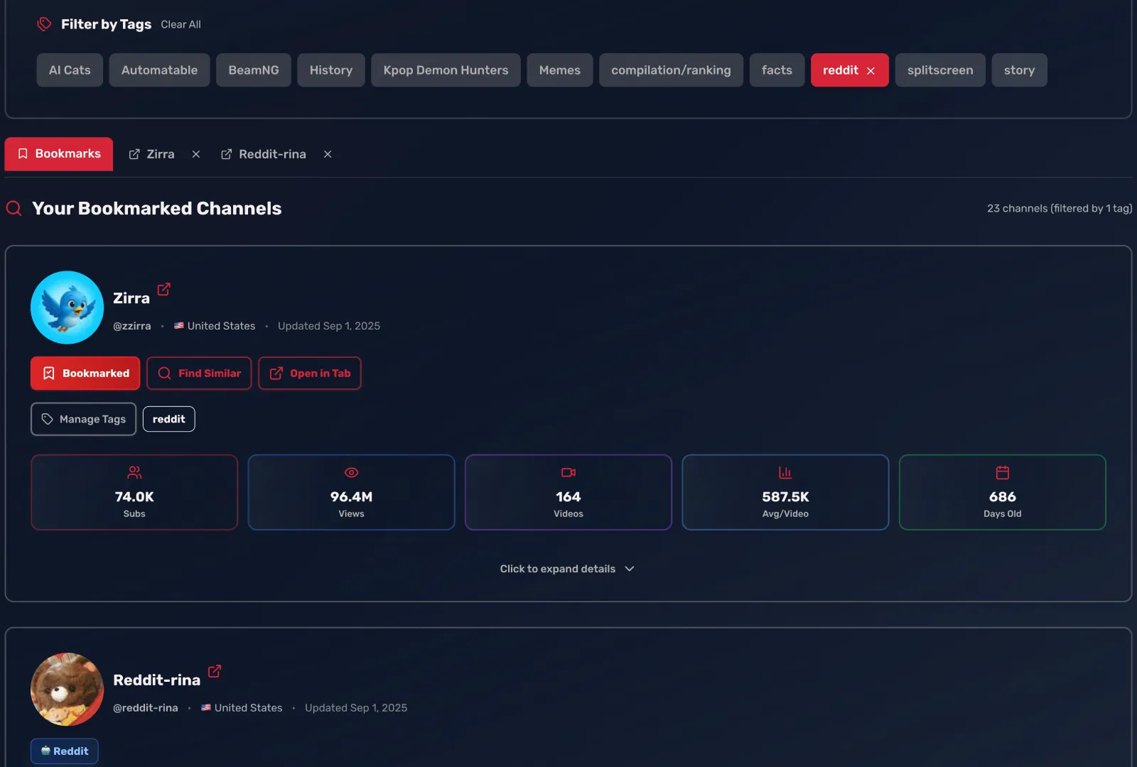 Personal Content Library interface preview